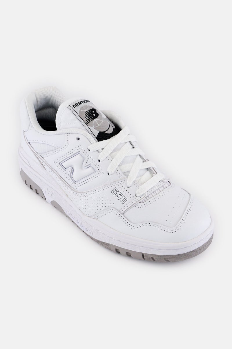 New Balance Kids Boy Medium BB550PB1 Lace Up Outdoor Shoes, White - Image 1
